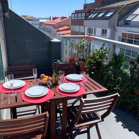 Ferienwohnung Penthouse With Terrace And Views Near Oza'S Beach A Coruña Exterior foto