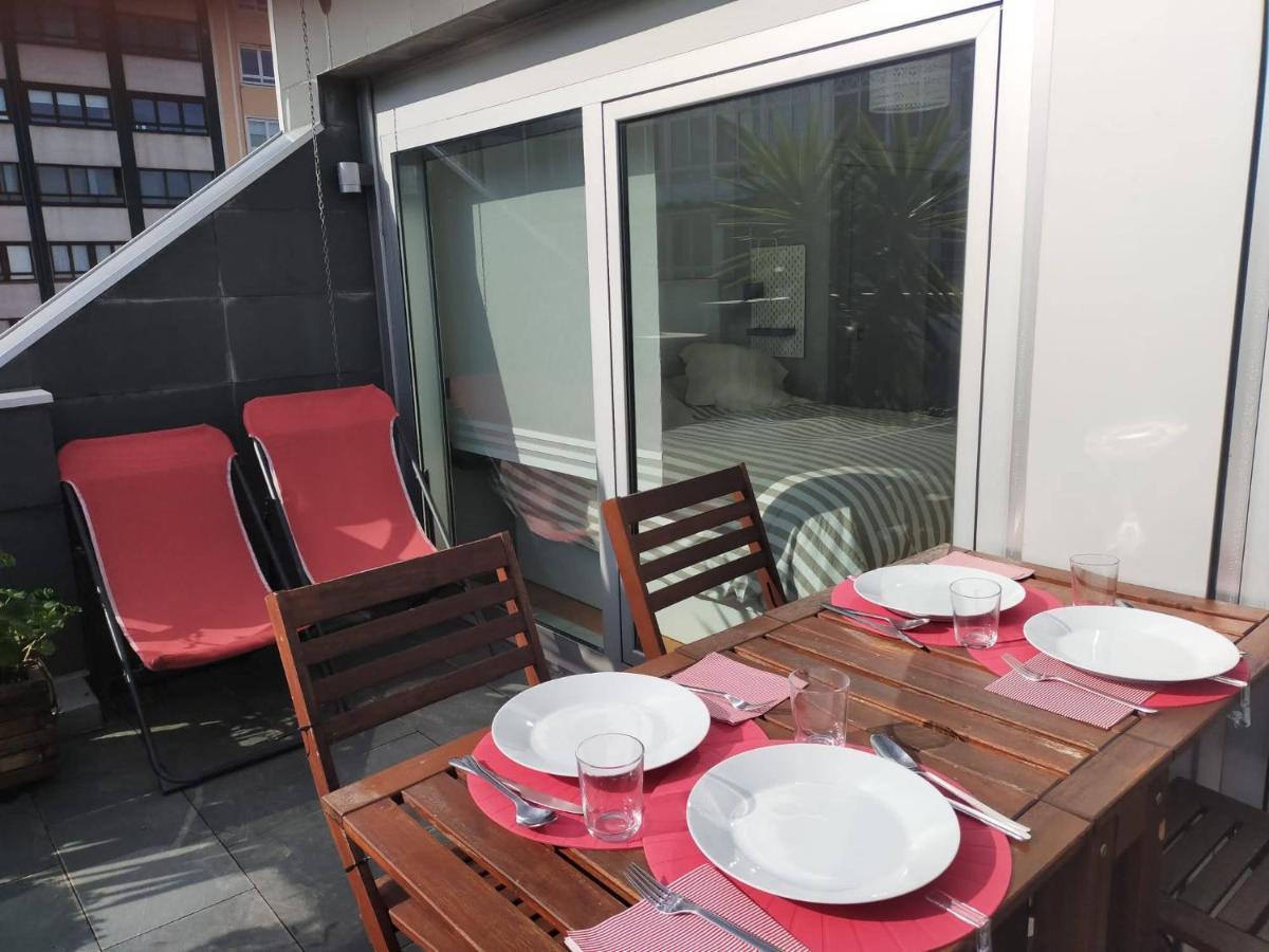 Ferienwohnung Penthouse With Terrace And Views Near Oza'S Beach A Coruña Exterior foto